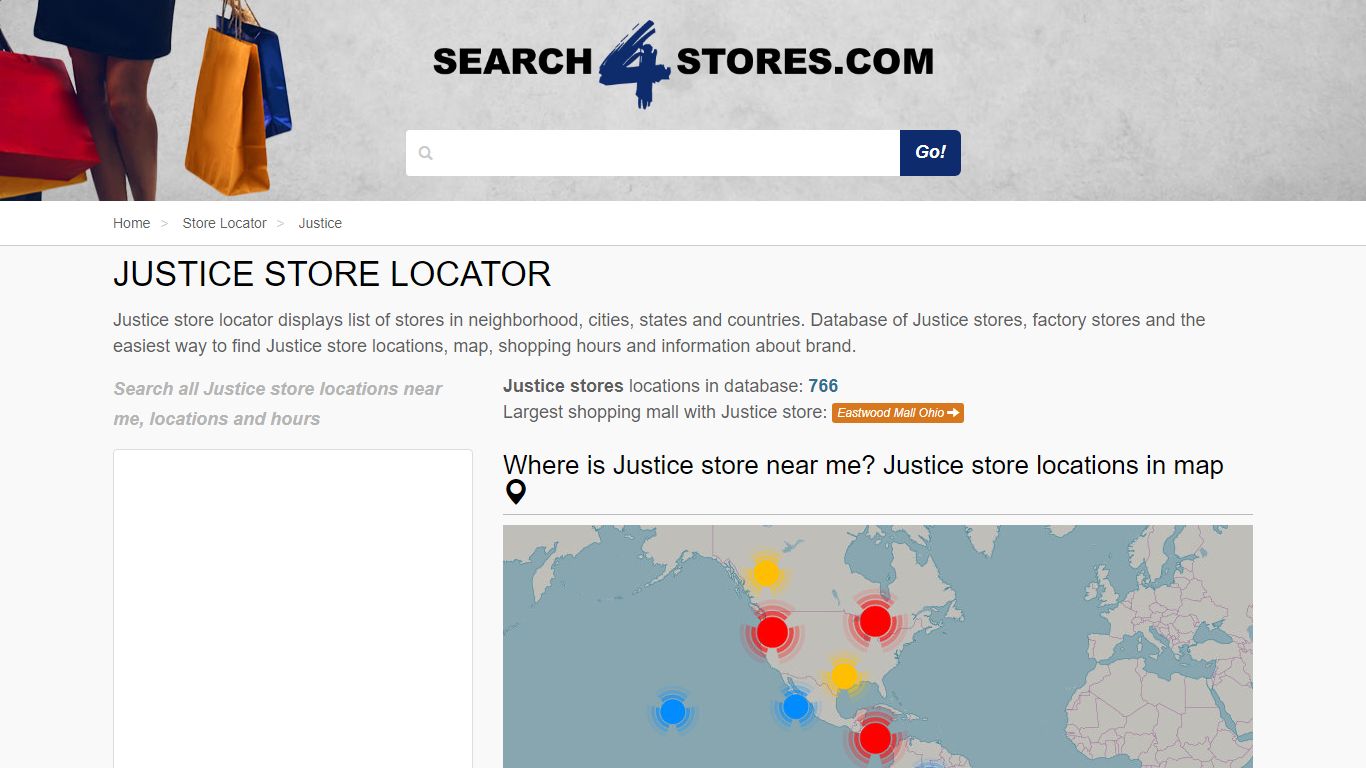 Justice store locator - store near me, shopping hours
